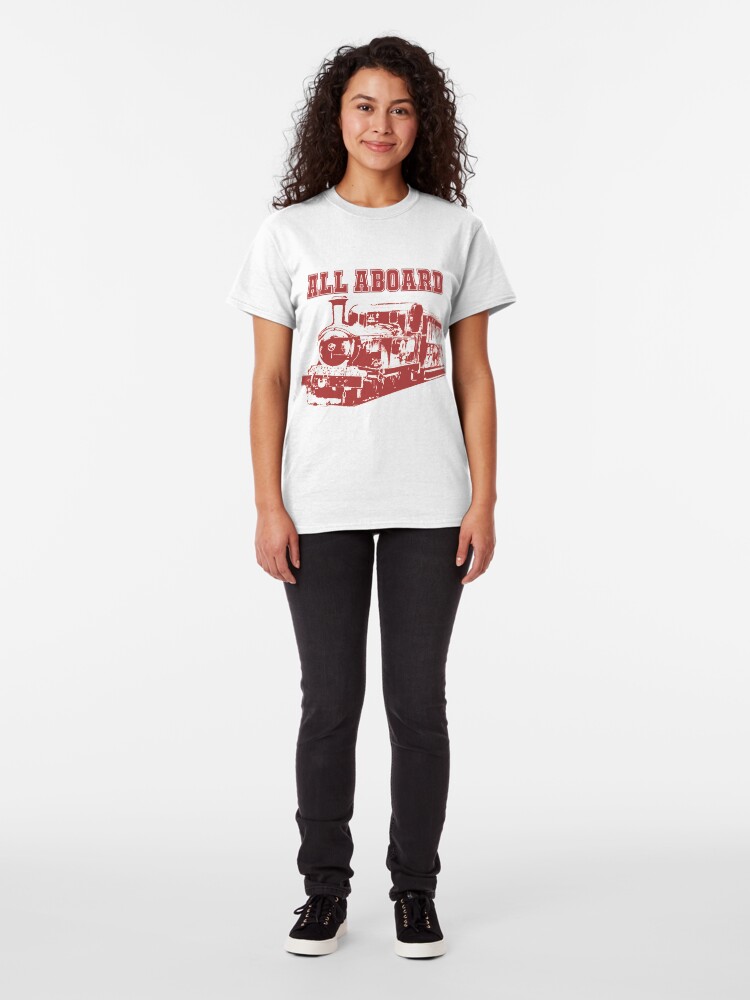Alternate view of All Aboard The Steam Train Classic T-Shirt