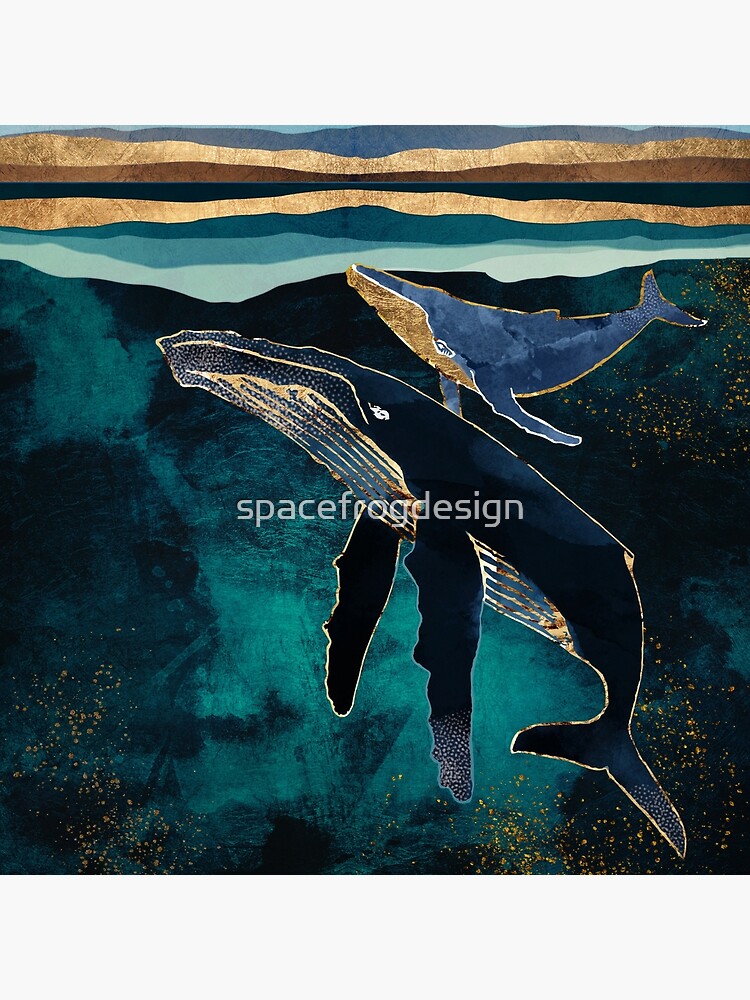 Moonlit Whales by spacefrogdesign