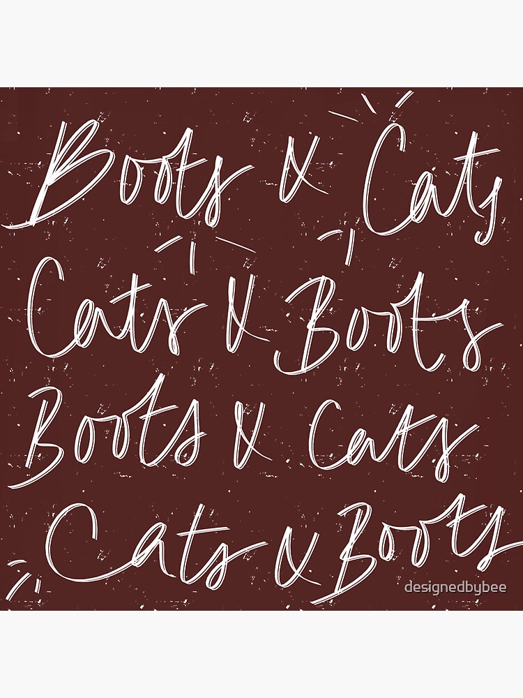 "Cats and Boots and Cats and Boots " Sticker for Sale by designedbybee