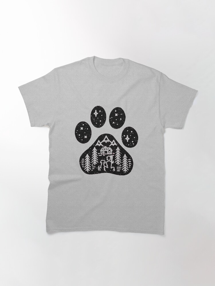 Alternate view of Camping hiking climbing outdoors dog paw Classic T-Shirt