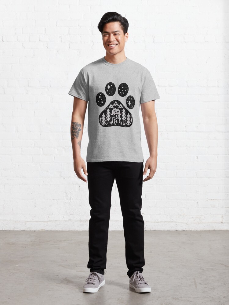 Alternate view of Camping hiking climbing outdoors dog paw Classic T-Shirt