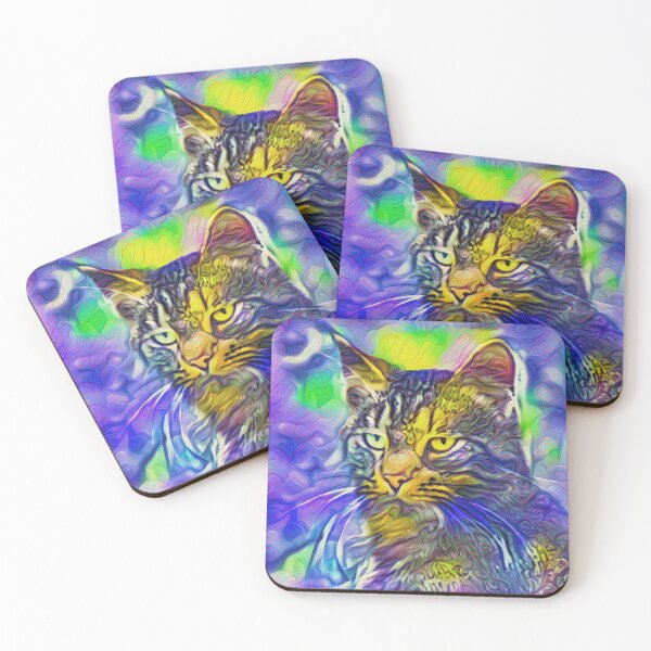 Item preview, Artificial neural style iris flower cat designed and sold by blackhalt.