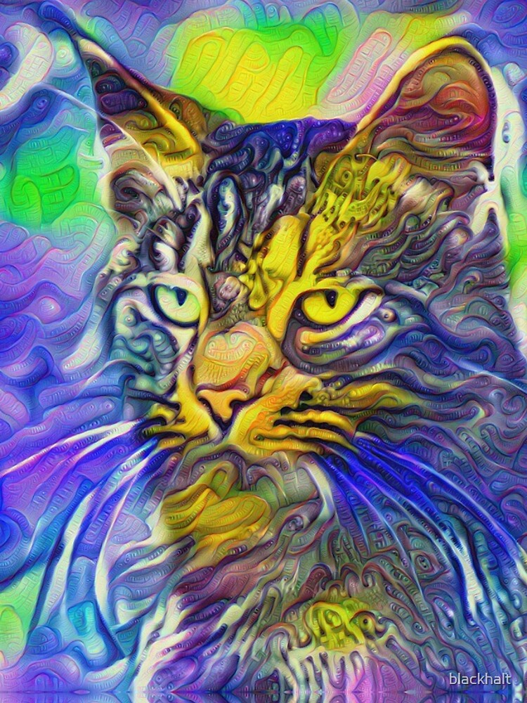 Artificial neural style iris flower cat by blackhalt