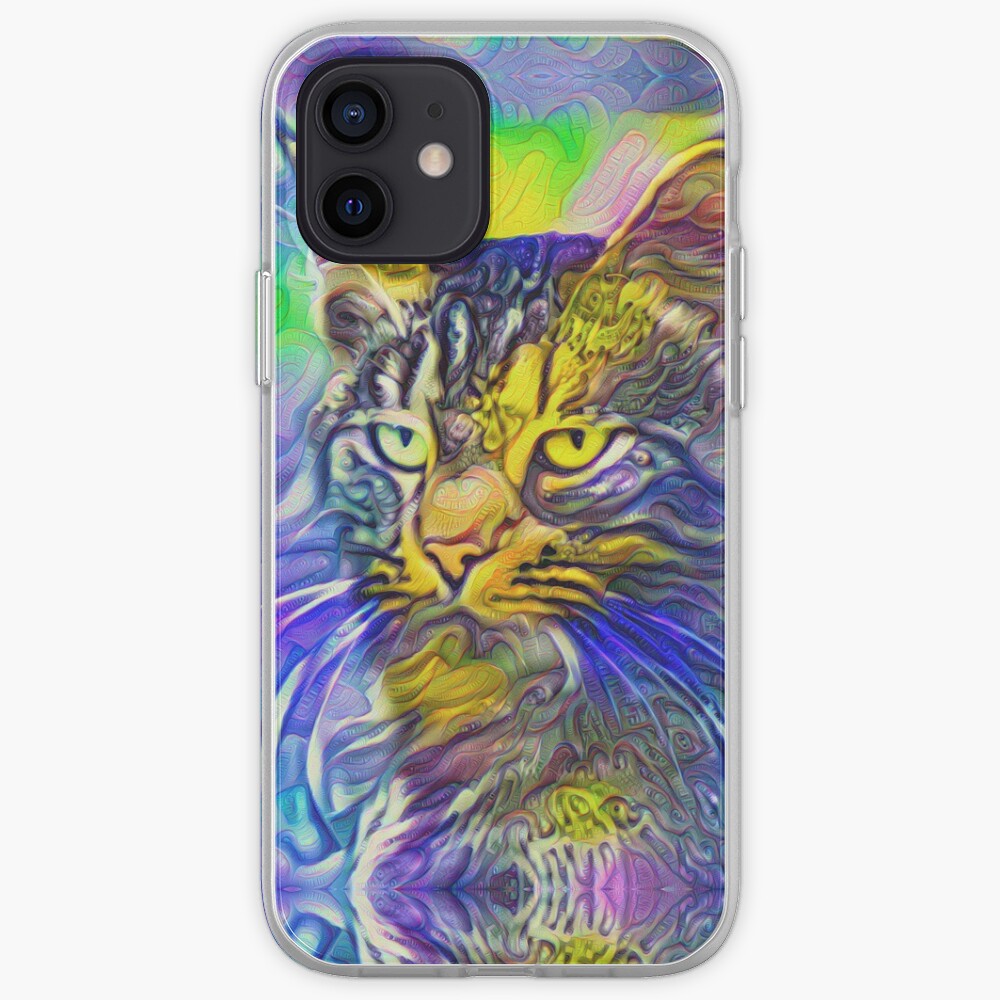 Artificial neural style iris flower cat iPhone Case & Cover