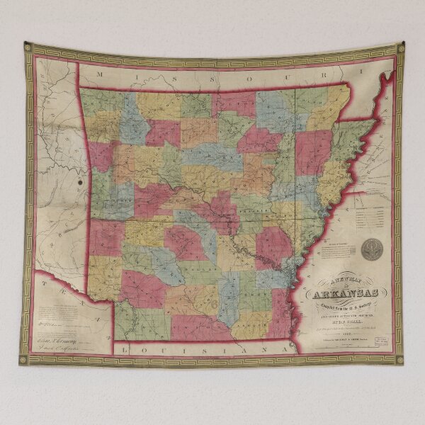 Item preview, Map of Arkansas (1852) designed and sold by allhistory.