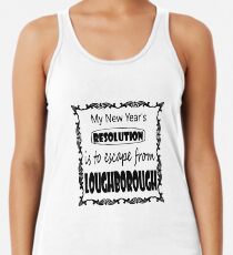 My New Year's Resolution is to escape Loughborough Racerback Tank Top