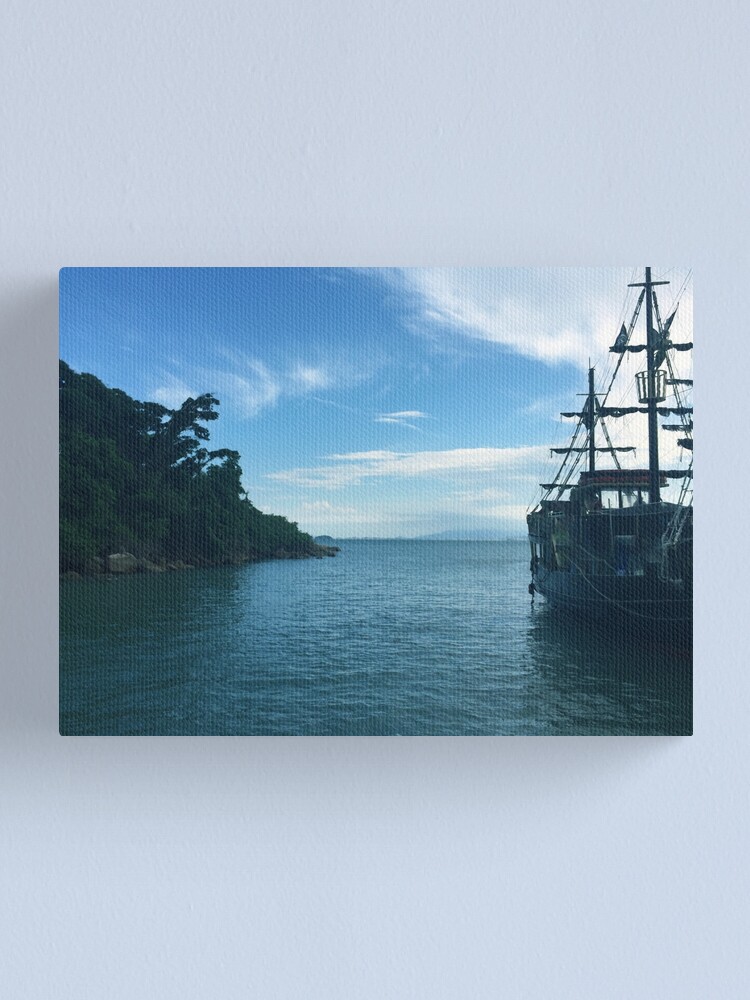 Alternate view of a ship in the sea - nature landscape photograph Canvas Print