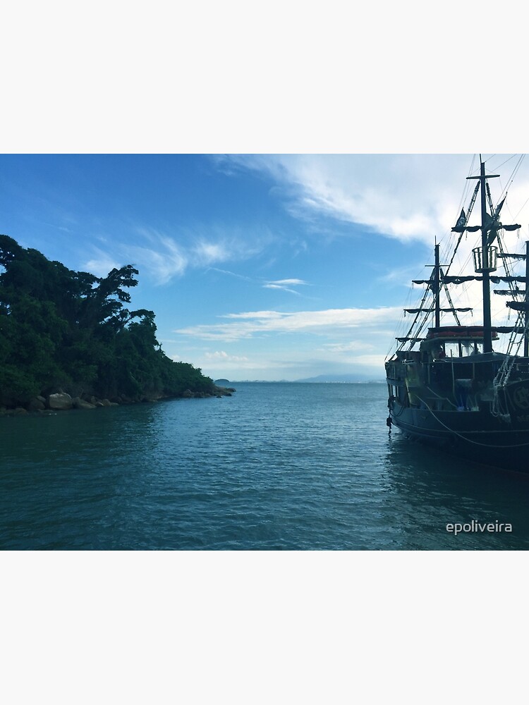a ship in the sea - nature landscape photograph by epoliveira
