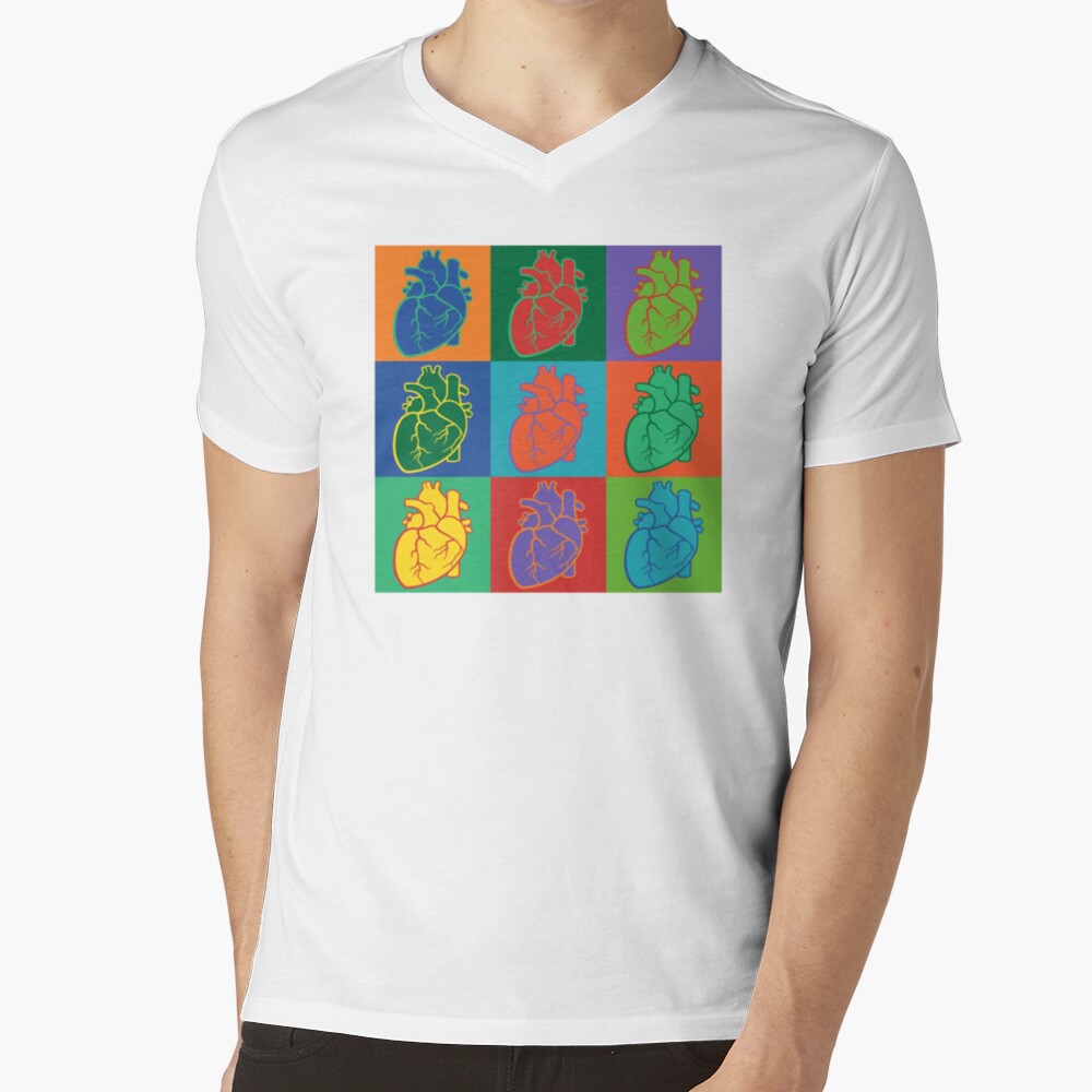 Pop Heart V-Neck T-Shirt