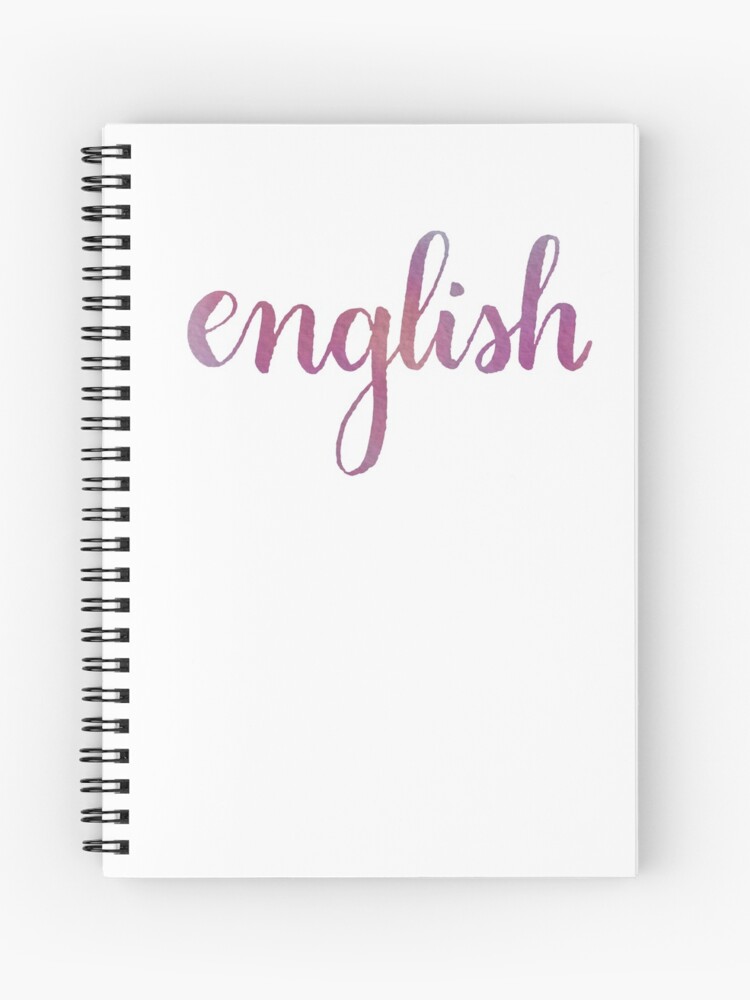 English Calligraphy Watercolor Label | Spiral Notebook