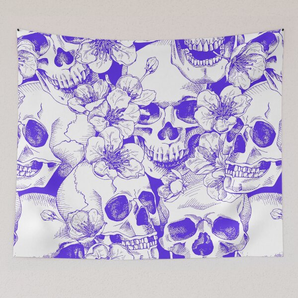 Item preview, Skulls and flowers designed and sold by PaperDecorator.