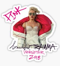 yikes pink beautiful word tour music poster Sticker