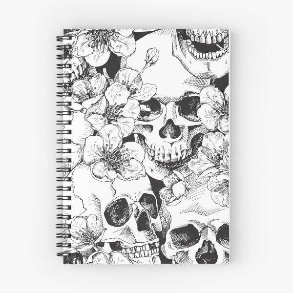 Artikelvorschau, Schädel und Blumen entworfen und verkauft von PaperDecorator.