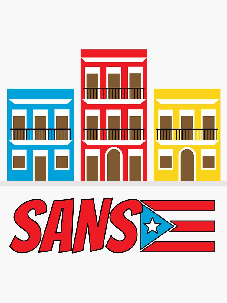 "Old San Juan Fiestas Calle San Sebastian (SanSe)" Sticker for Sale