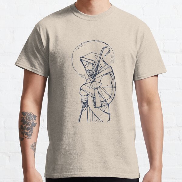 Jesus Christ Good Shepherd ink illustration Classic T-Shirt