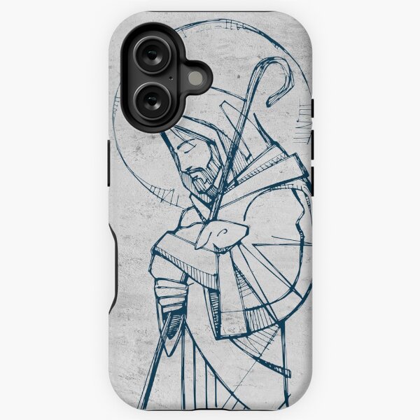 Item preview, Jesus Christ Good Shepherd-Tintenillustration designed and sold by Bernardo Ramonfaur.