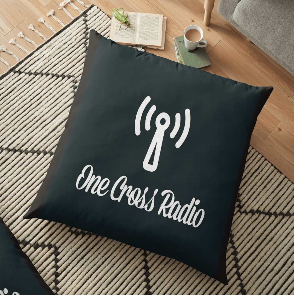 OCR Black Floor Pillow