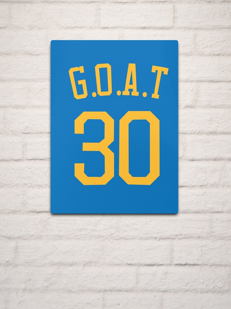 xavierjfong Steph Curry 'g.o.a.t' Nickname Jersey - Golden State Warriors Long Sleeve T-Shirt