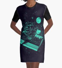 Crossing the Rough Sea of Knowledge Graphic T-Shirt Dress