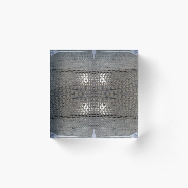 #modern, #ceiling, #pattern, #design, #architecture, #steel, #indoors, #reflection Acrylic Block