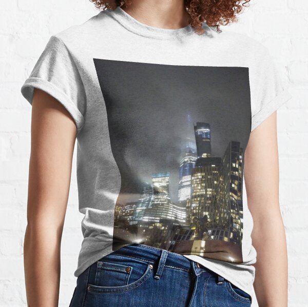 #skyscraper, #cityscape, #tower, #street, #sky, #road, #vertical, #colorimage Classic T-Shirt