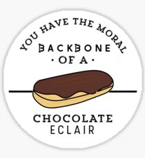 moral backbone of a chocolate eclair Glossy Sticker
