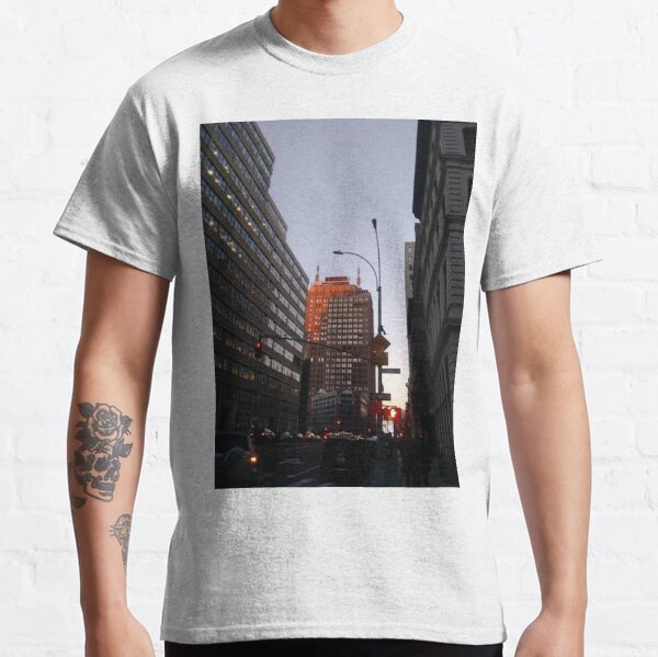 #city, #skyscraper, #street, #architecture, #road, #cityscape, #tower, #sky Classic T-Shirt