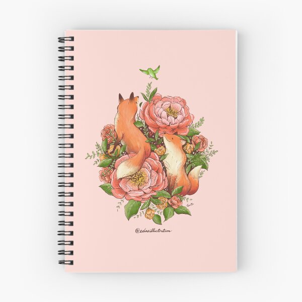 Item preview, The Red Foxes and Coral Sunset Peonies designed and sold by ednama.