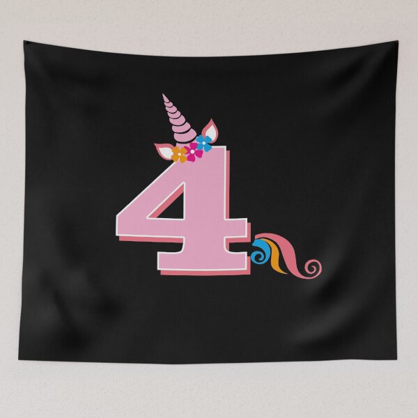 Item preview, 4th birthday unicorn designed and sold by Eduard Beck.