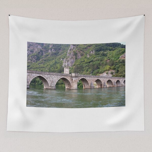 Item preview, old stone bridge on Drina river Visegrad Bosnia designed and sold by goceris.