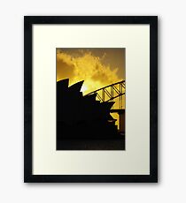 Sydney Opera House und Harbour Bridge-Alternative 1 Gerahmter Kunstdruck