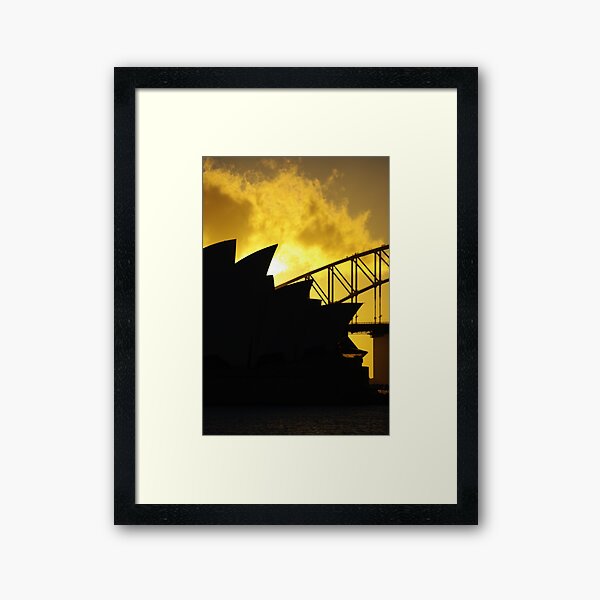 Sydney Opera House and Harbour Bridge-Alternate 1 Framed Art Print