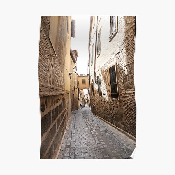 #Toledo, #architecture, #street, #alley, #house, #town, #old, #narrow Poster