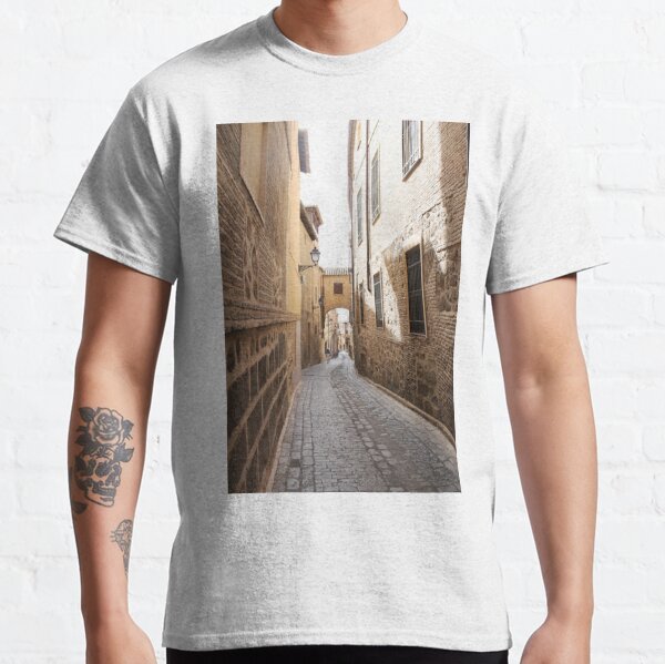 #Toledo, #architecture, #street, #alley, #house, #town, #old, #narrow Classic T-Shirt
