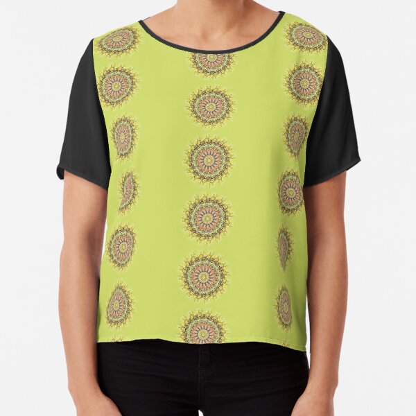 Sunflower Mandala Chiffon Top