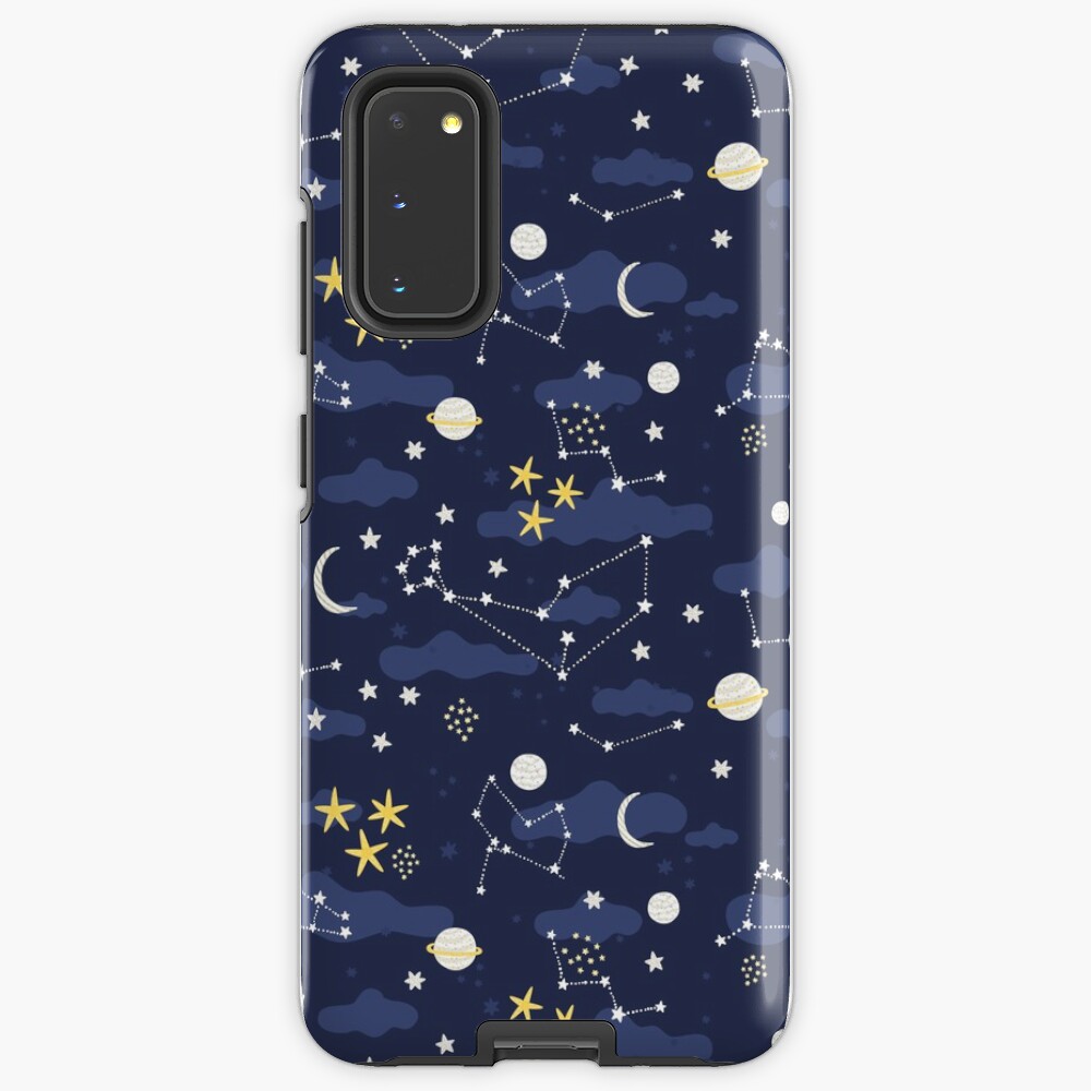 Galaxy - cosmos, moon and stars. Astronomy pattern. Cute cartoon universe design. Case & Skin for Samsung Galaxy