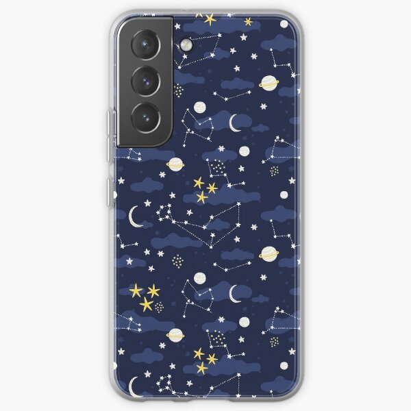 Galaxy - cosmos, moon and stars. Astronomy pattern. Cute cartoon universe design. Samsung Galaxy Soft Case