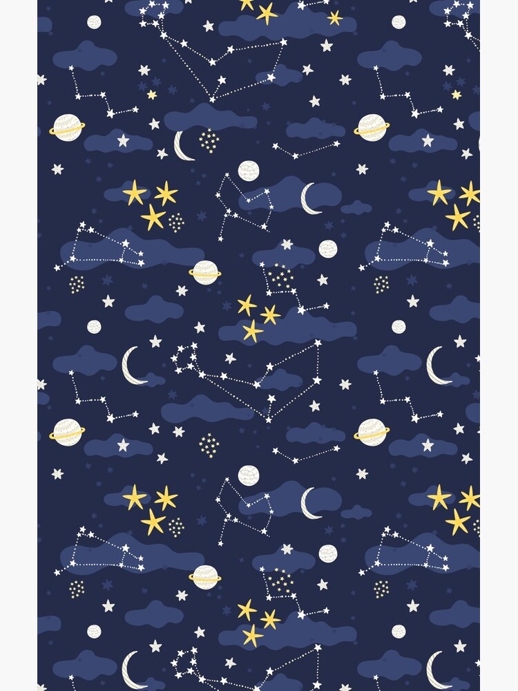 Galaxy - cosmos, moon and stars. Astronomy pattern. Cute cartoon universe design. by kostolom3000