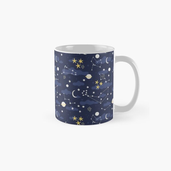 Galaxy - cosmos, moon and stars. Astronomy pattern. Cute cartoon universe design. Classic Mug