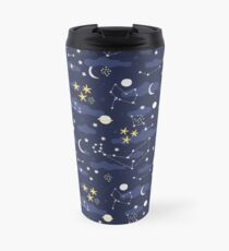 cosmos, moon and stars. Astronomy pattern Travel Mug