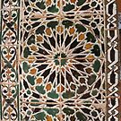 #ceramics, #Toledo, #panel of #tiles, #pattern, #abstract, #decoration, #art, #design, #flower, #tile, #antique by znamenski