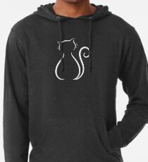 Kitty Liniendesign Leichter Hoodie