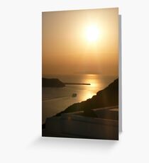 Santorini Sunset #4 Greeting Card