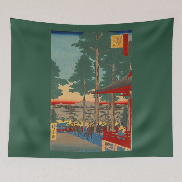 Item preview, Oji Inari Shrine - Hiroshige Ando - 1857 designed and sold by CrankyOldDude.