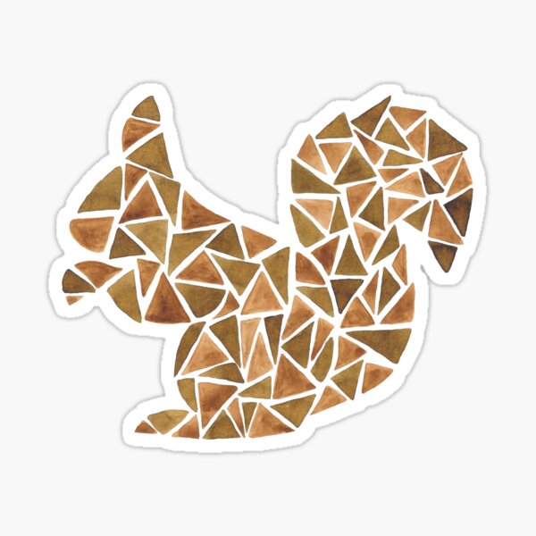 Geometric squirrel design Sticker
