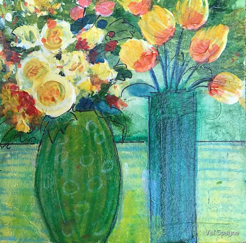 "Flowers" by Val Spayne Redbubble