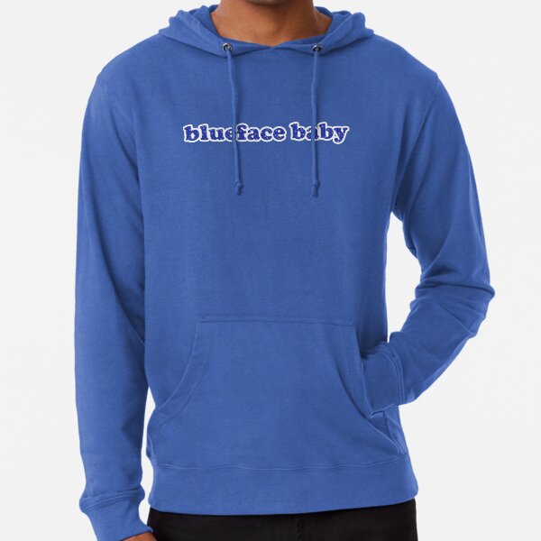 blue face baby hoodie
