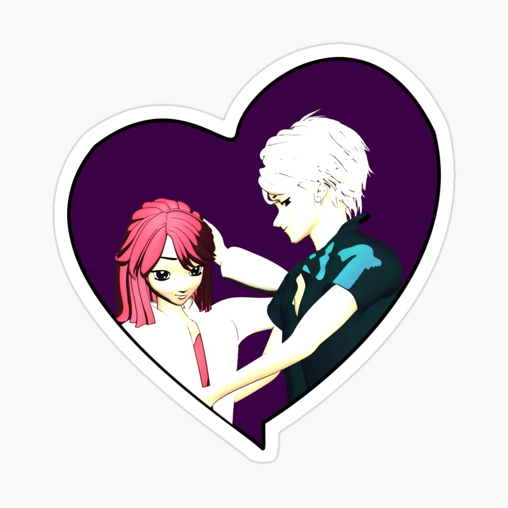 In Love Manga Couple Art Board Print By Bubbleundcoon Redbubble