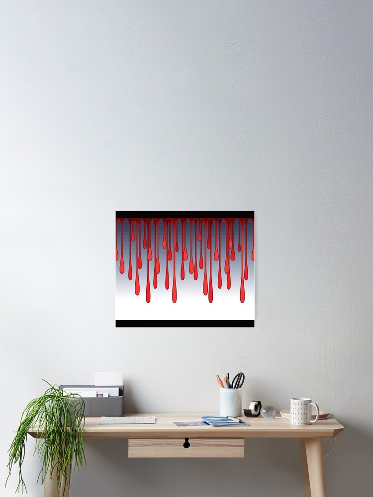 Thumbnail 2 of 3, Poster, Pattern 035: Drips designed and sold by palmprints.