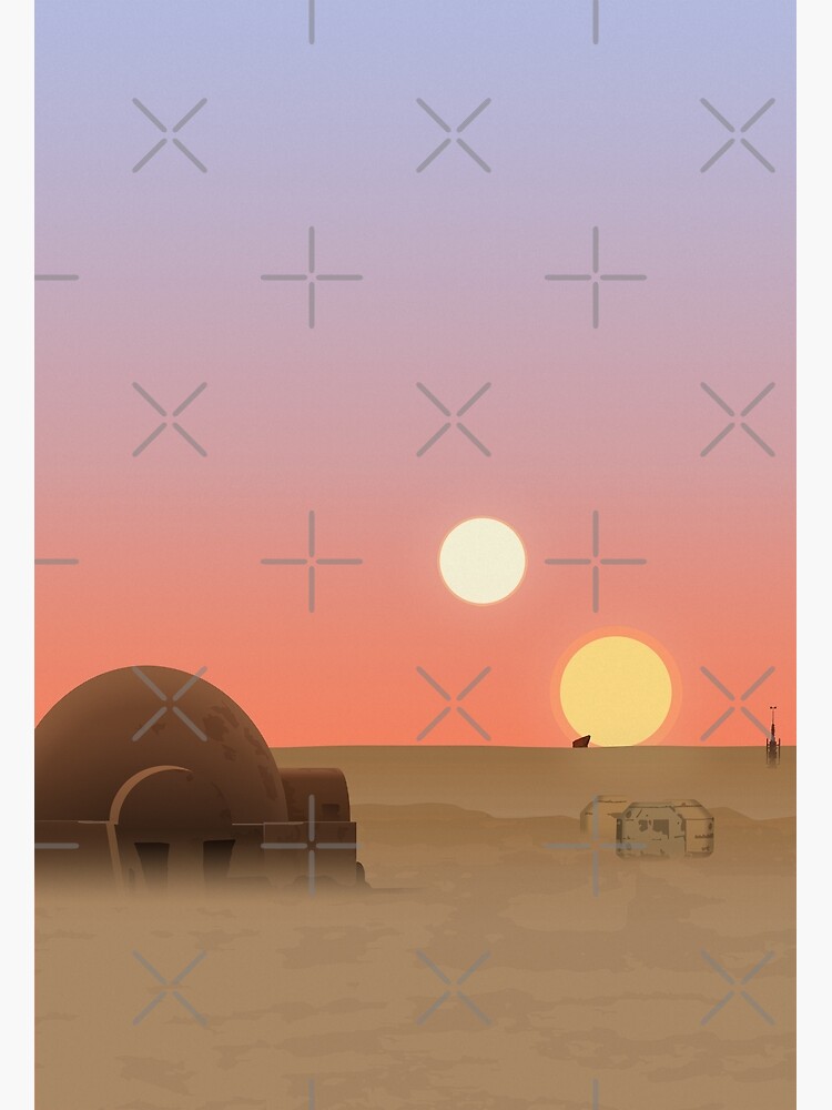 Tatooine Sunset Poster For Sale By Dinodev Redbubble 7918